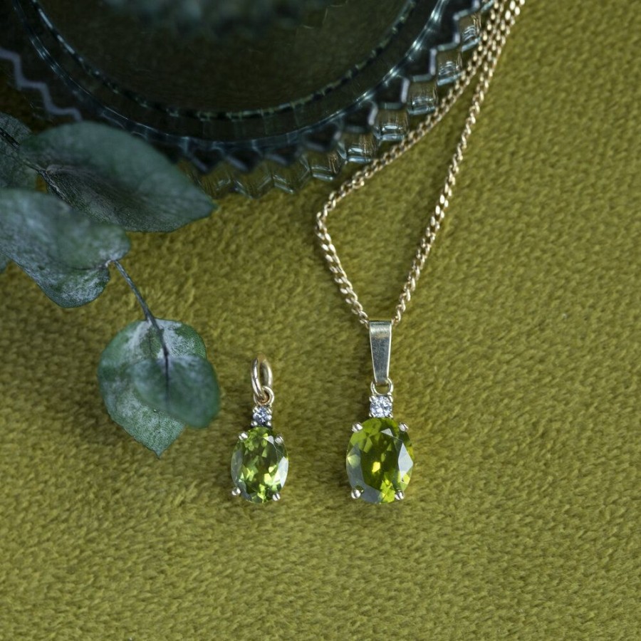 Jewelry vintage Golden Pendants | Grace Hanger L 14 Krt - Lime