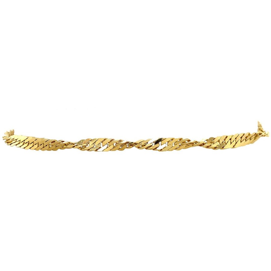 Jewelry vintage Golden Bracelets | Gouden Fantasie Armband 21 Cm 14 Krt