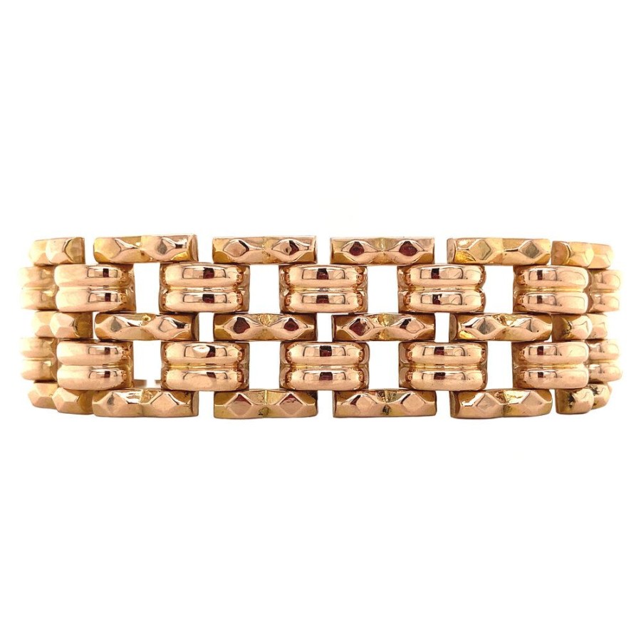 Jewelry vintage Golden Bracelets | Rose Gold Bracelet 20 Cm 14 Krt