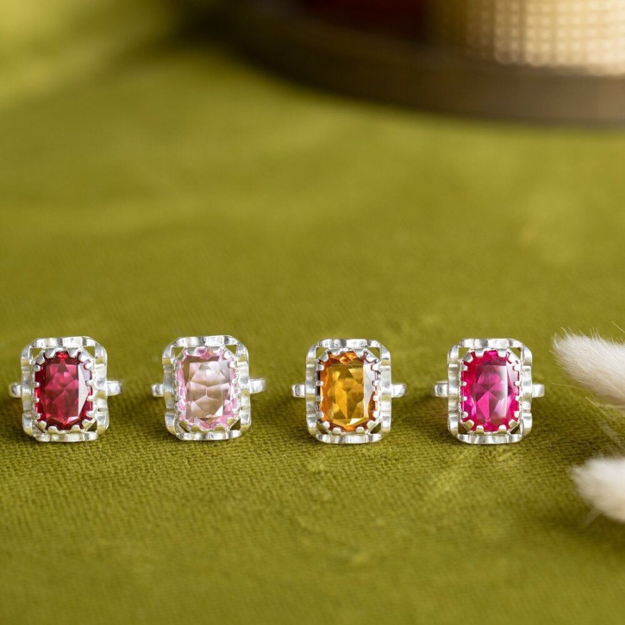 Jewelry vintage Rings With Gemstone | Queen'S Ring 925 - Ruby Ruby