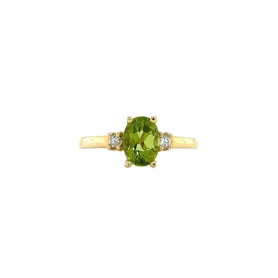 Jewelry vintage Rings With Gemstone | Grace Ring 14 Krt - Lime