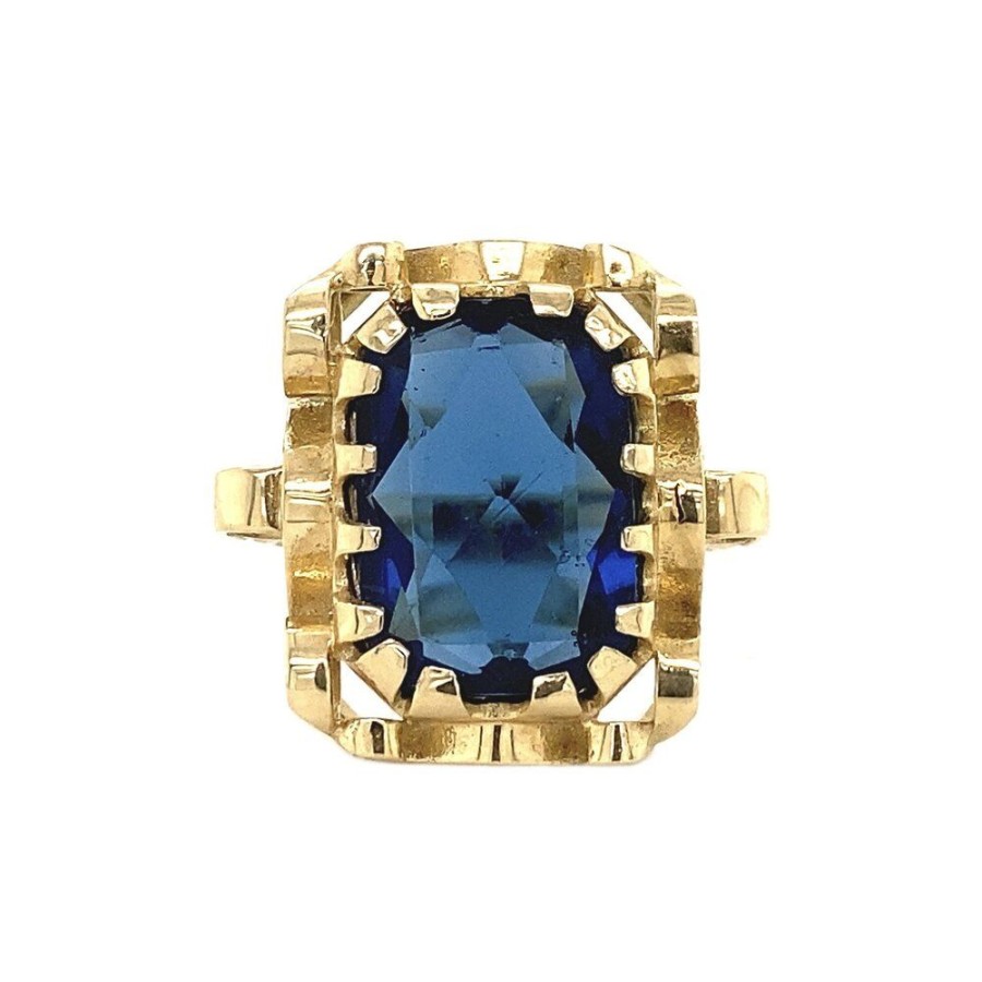 Jewelry vintage Rings With Gemstone | Queen'S Ring 14 Krt - Moonlight