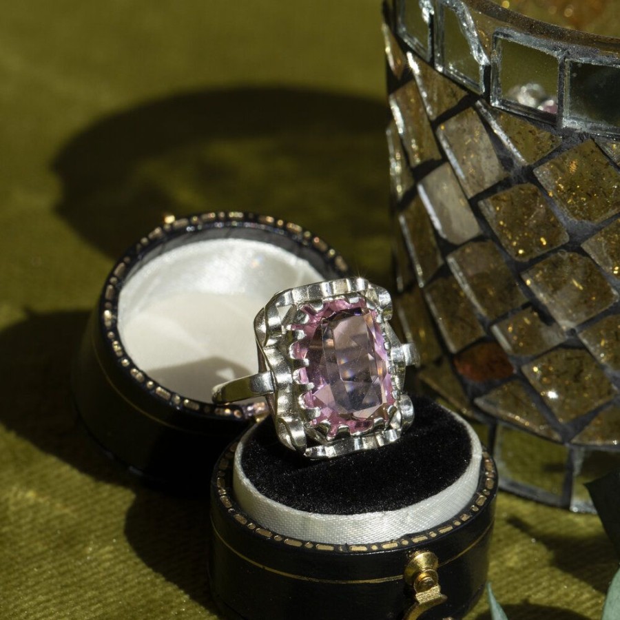 Jewelry vintage Rings With Gemstone | Queen'S Ring 925 - Pink Sakura