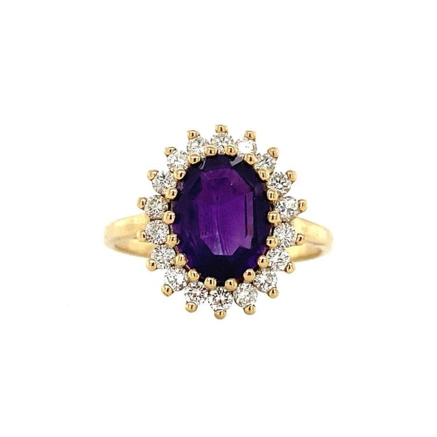 Jewelry vintage Rings With Gemstone | Lady Di Ring 14 Krt - Violet