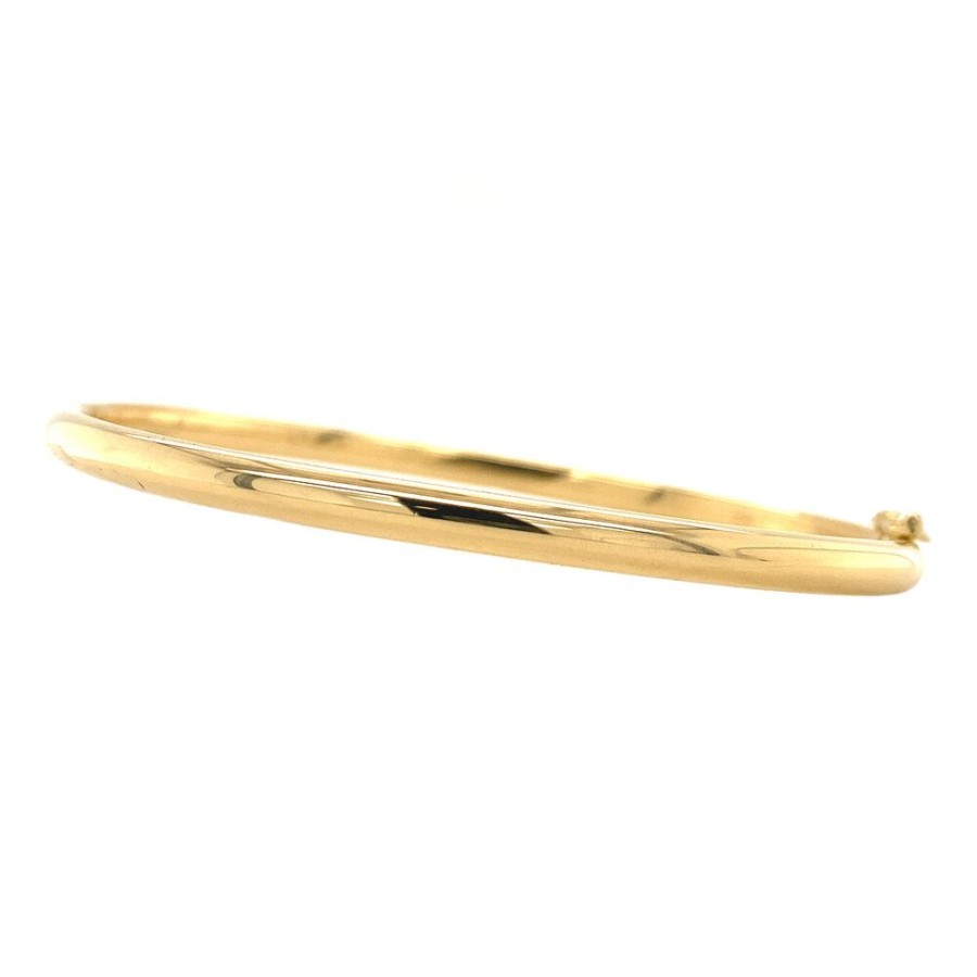 Jewelry vintage Bangle | Gold Smooth Bangle 18 Krt