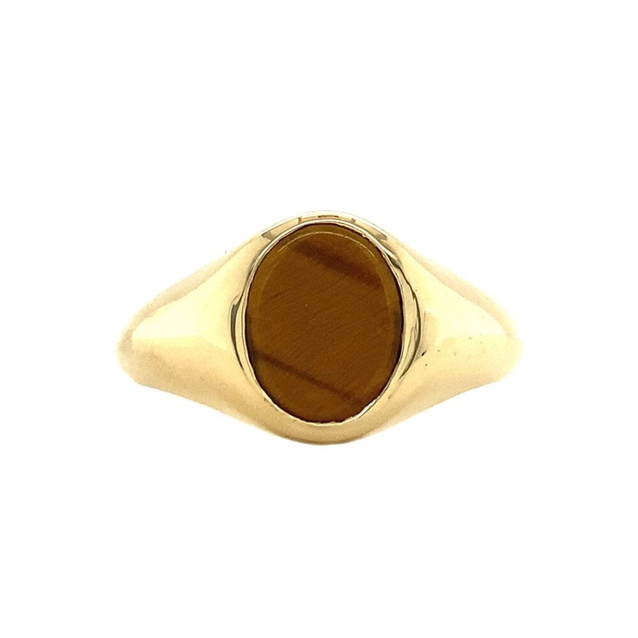 Jewelry vintage Rings With Gemstone | Twiggy Ring Xs 14 Krt - Tiger Eye