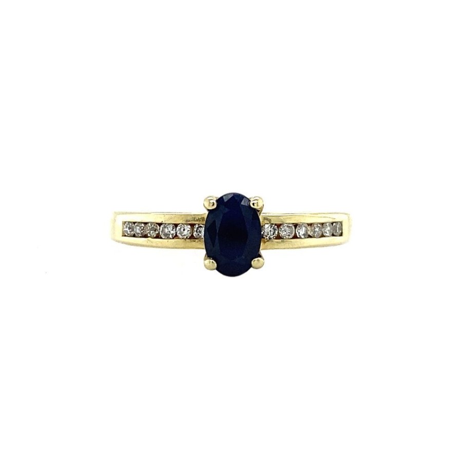 Jewelry vintage Rings With Gemstone | Gold Ring With Sapphire And Diamond 14 Krt