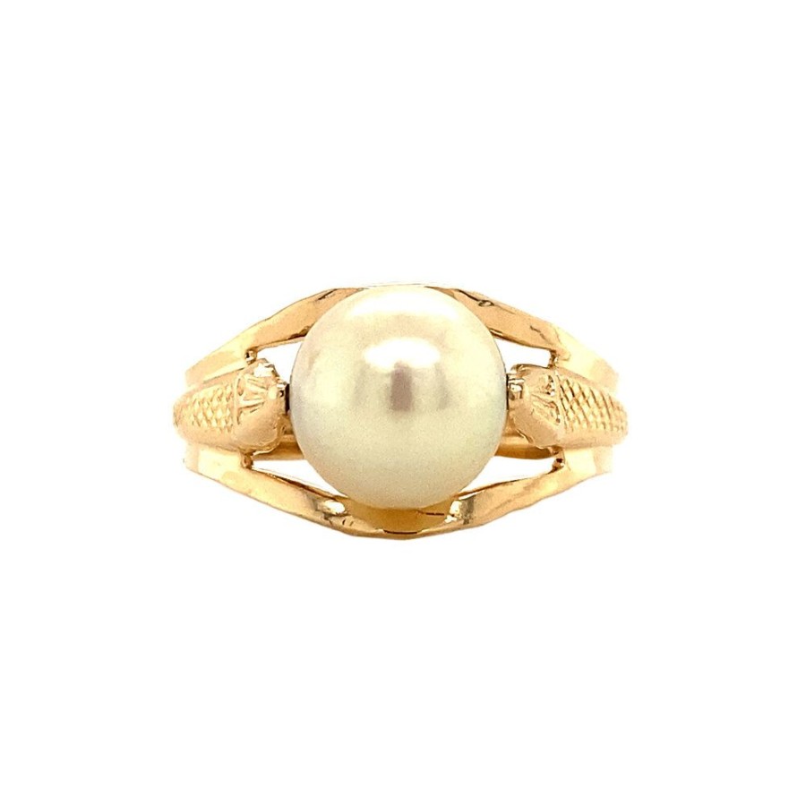 Jewelry vintage Rings With Gemstone | Gold Ring With Pearl 18 Krt