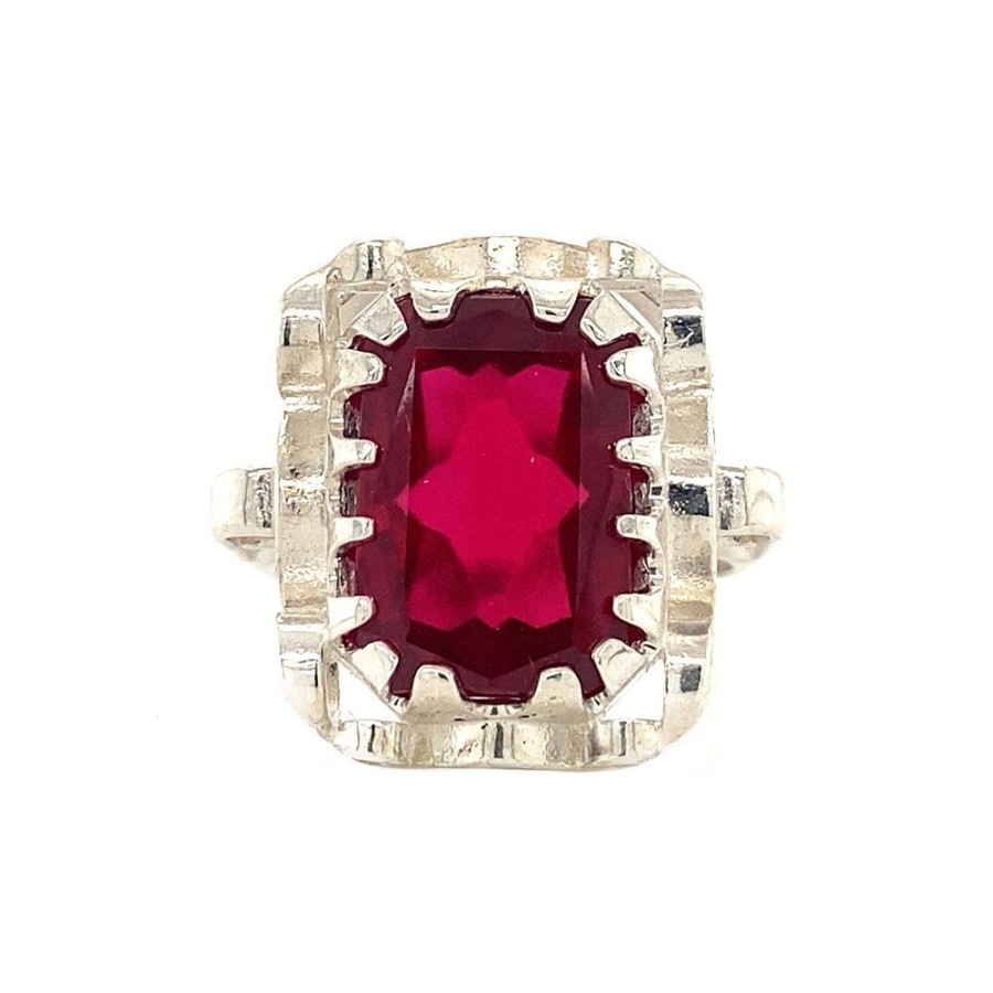 Jewelry vintage Rings With Gemstone | Queen'S Ring 925 - Hot Pink