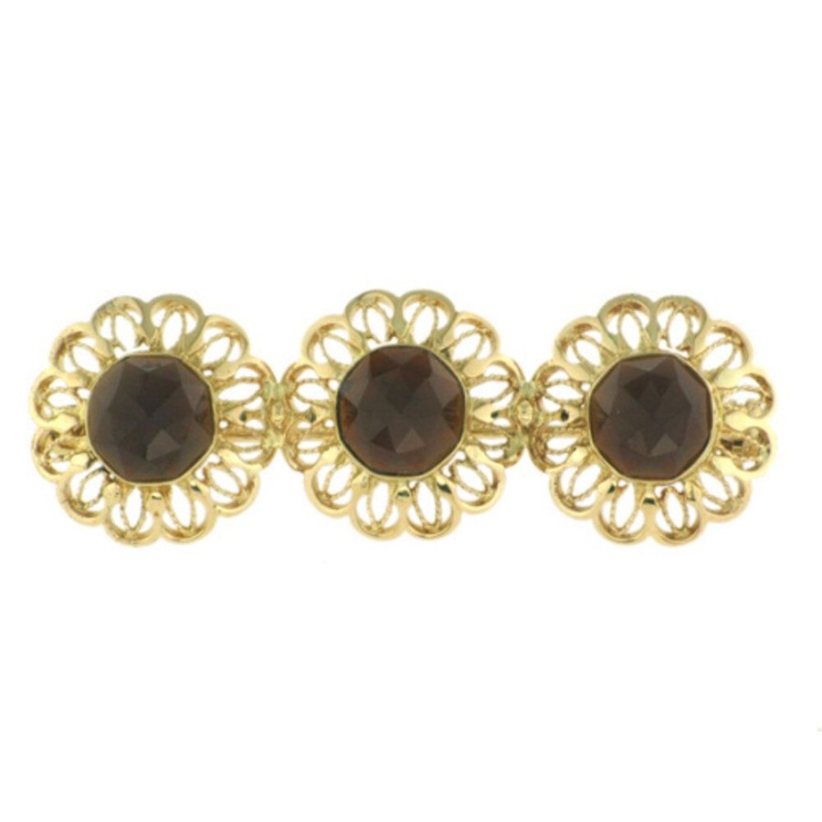 Jewelry vintage Brooches | Gold Brooch With Garnet 14 Krt