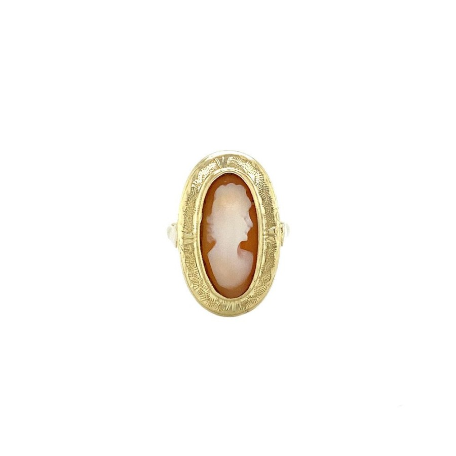 Jewelry vintage Rings With Gemstone | Gold Ring With Cameo 14 Krt