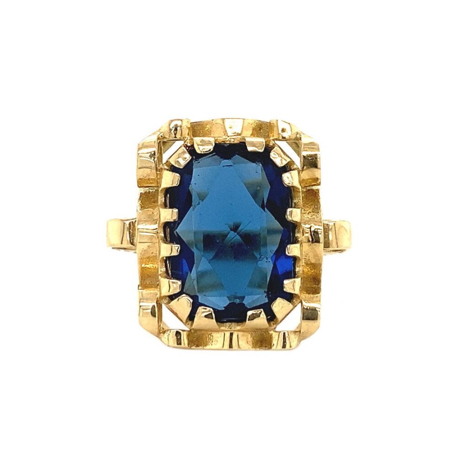 Jewelry vintage Rings With Gemstone | Queen'S Ring 14 Krt - Moonlight