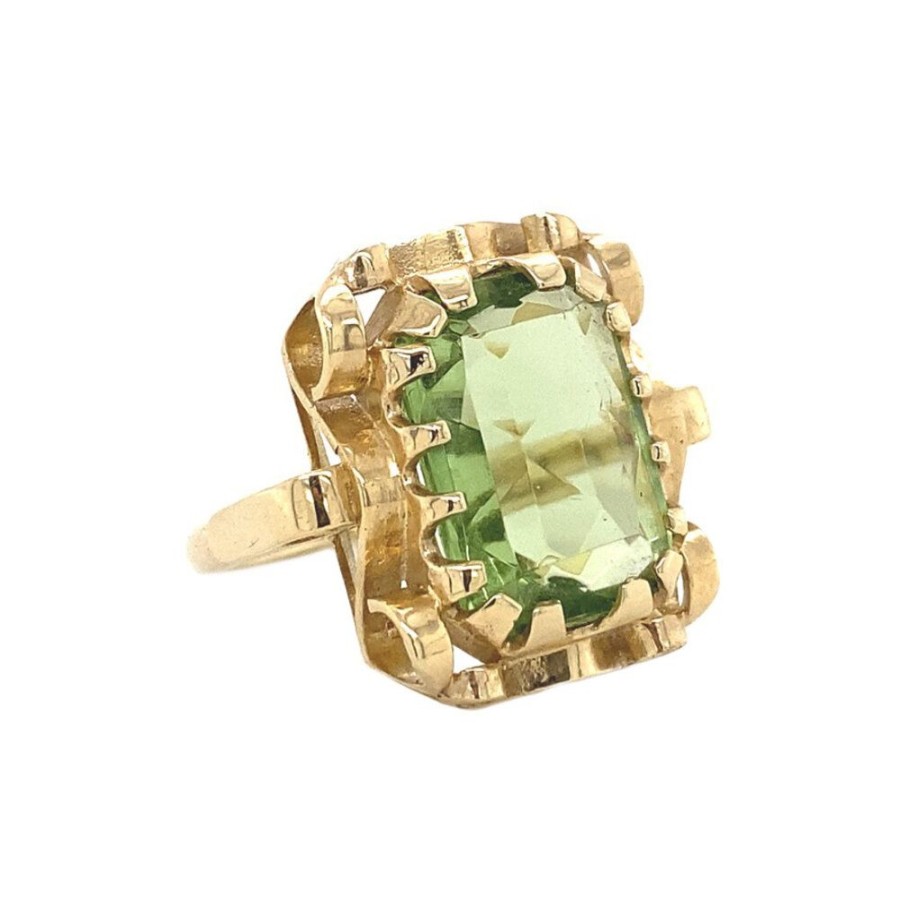 Jewelry vintage Rings With Gemstone | Queen'S Ring 14 Krt - Lime Quartz