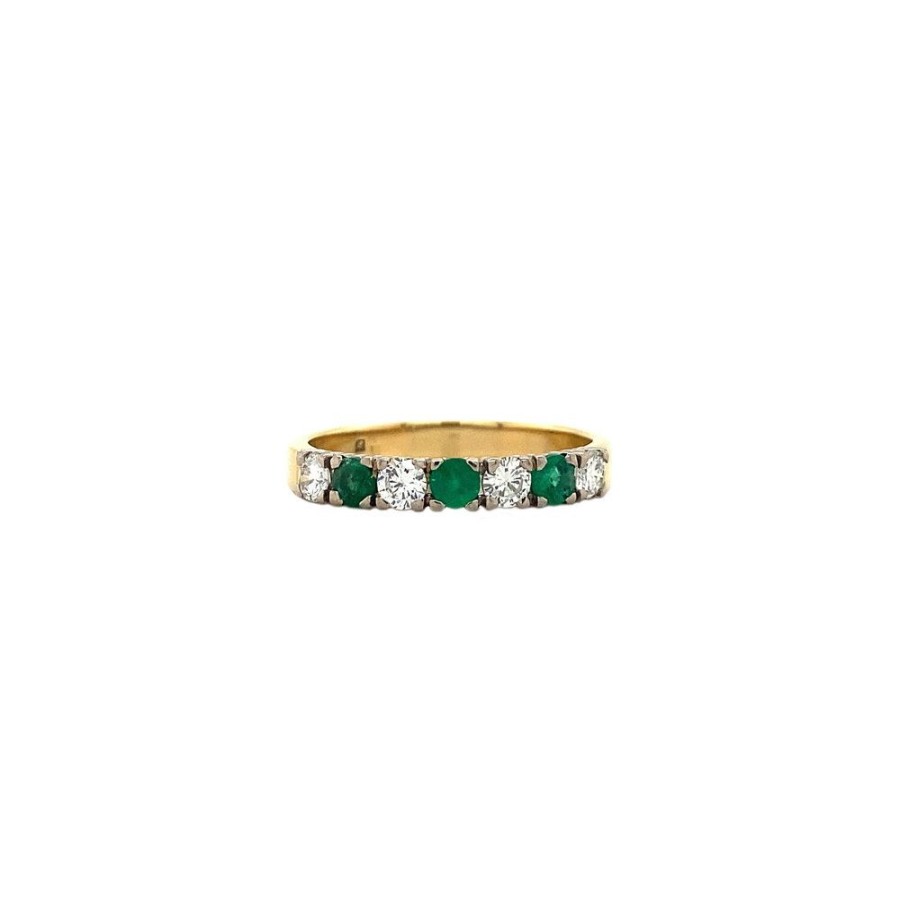 Jewelry vintage Rings With Gemstone | Gold Ring With Emerald And Diamond 18 Crt