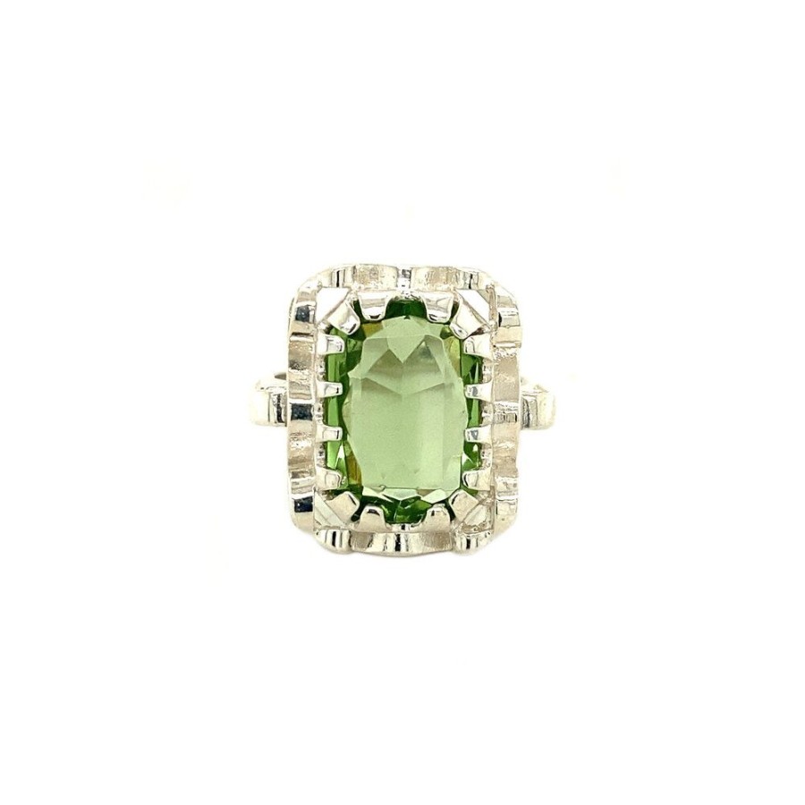 Jewelry vintage Rings With Gemstone | Queen'S Ring 925 - Lime Quartz