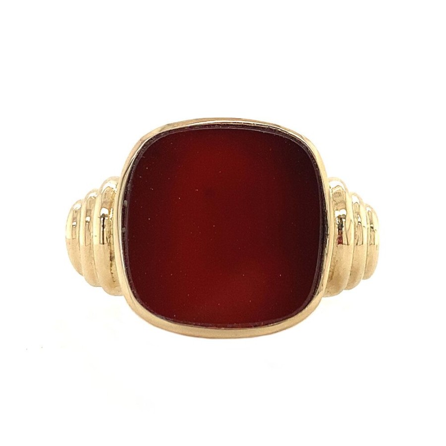 Jewelry vintage Rings With Gemstone | Gold Ring With Carnelian 14 Krt