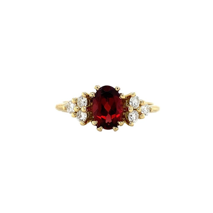 Jewelry vintage Rings With Gemstone | Audrey Ring 14 Krt - Merlot