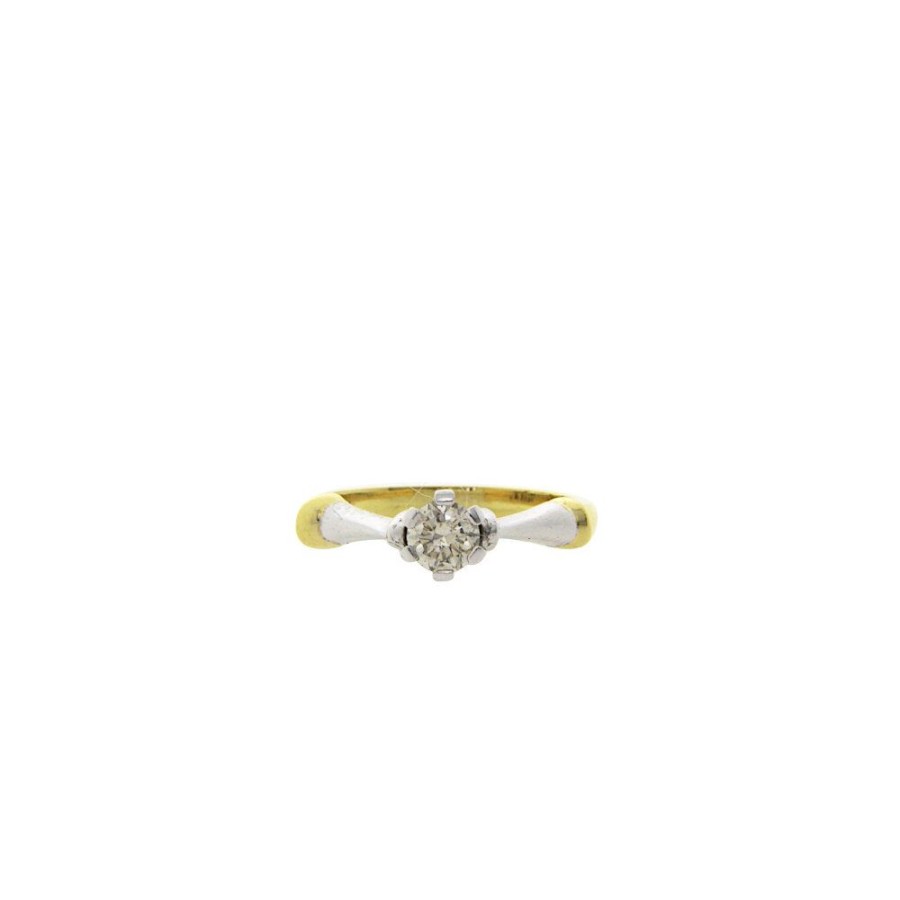 Jewelry vintage Diamond Rings | Gold Solitaire Ring With Diamonds 18 Krt