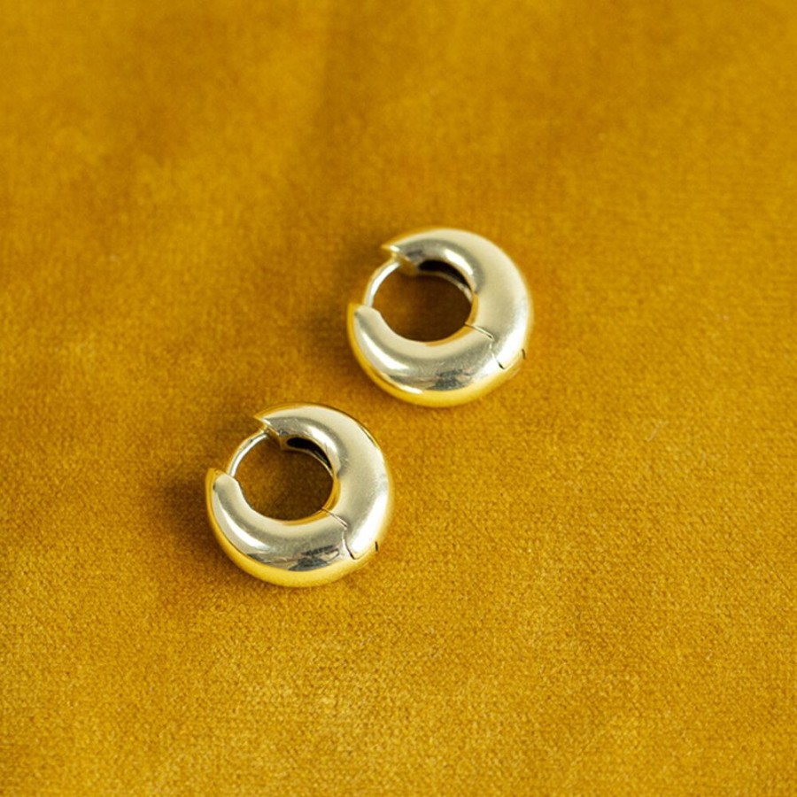 Jewelry vintage Ear Hoops | Gold Earrings 14 Crt