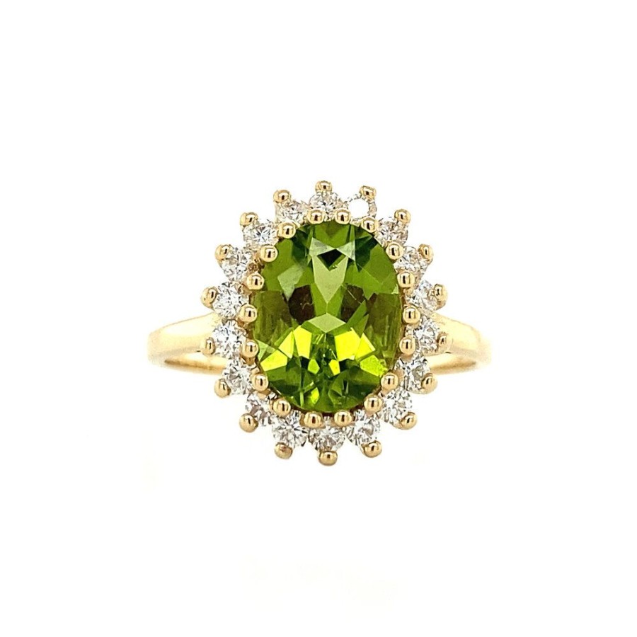 Jewelry vintage Rings With Gemstone | Lady Di Ring 14 Krt - Lime