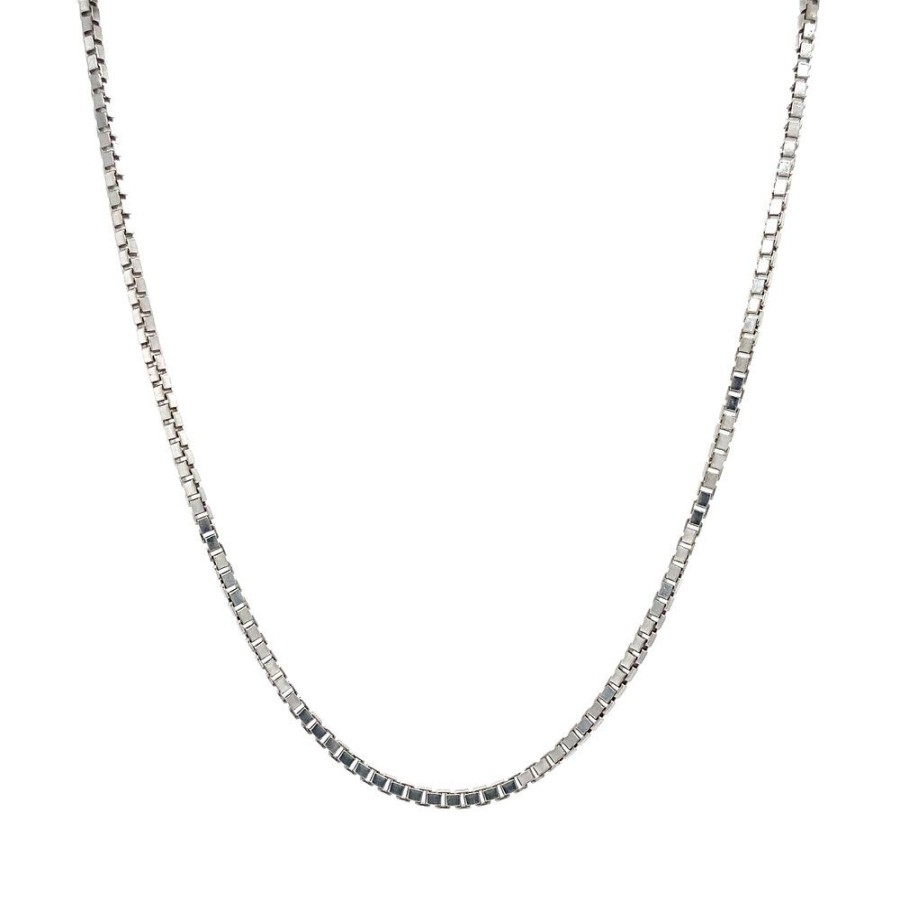 Jewelry vintage Length Necklaces | White Gold Length Necklace Venetian 42 Cm 14 Krt