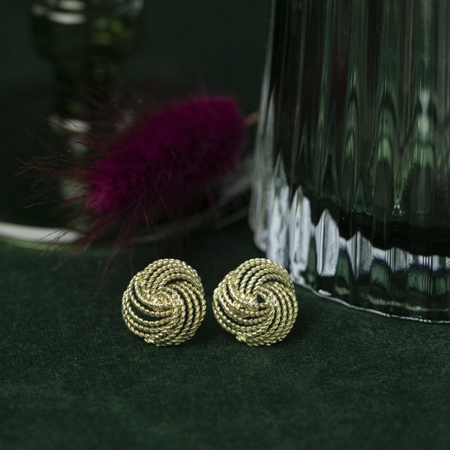 Jewelry vintage Ear Studs | Gold Ear Studs Fantasy 14 Krt