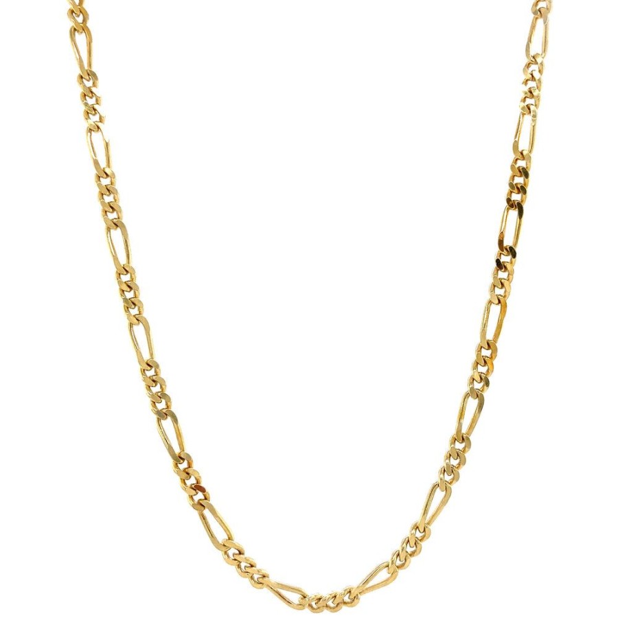 Jewelry vintage Golden Chains | Gold Necklace Figaro 51 Cm 14 Krt