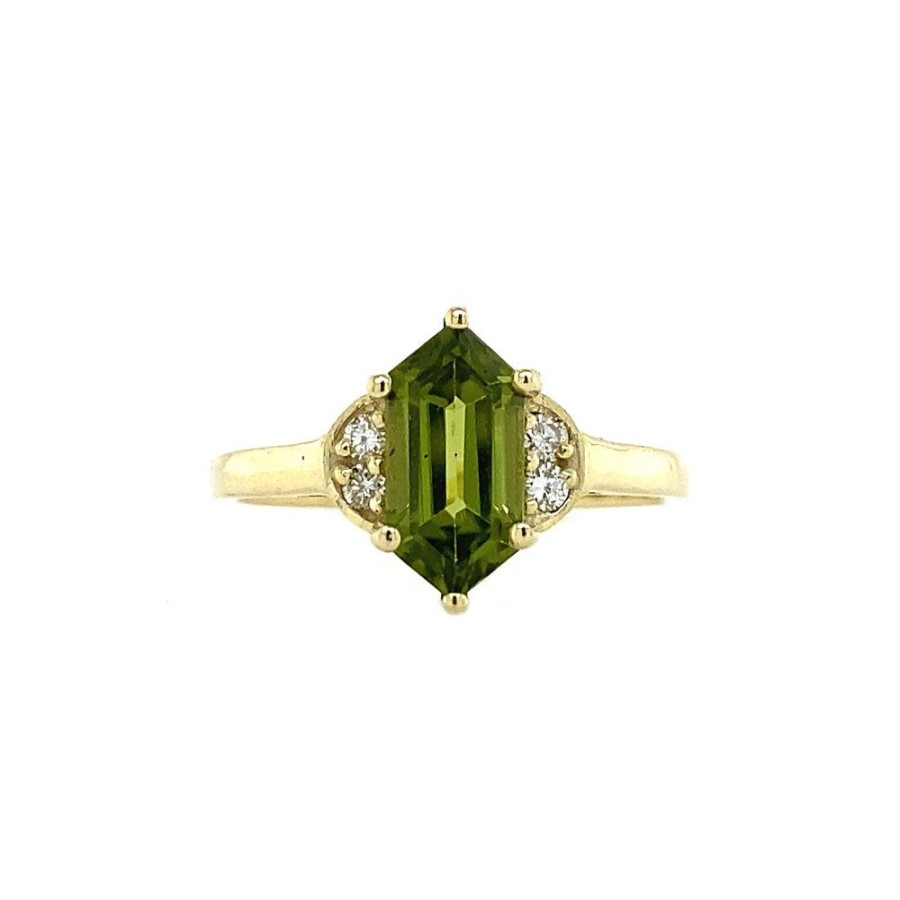 Jewelry vintage Rings With Gemstone | Brigitte Ring 14 Krt - Lime