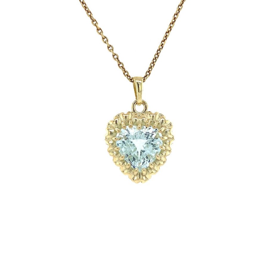 Jewelry vintage Golden Pendants | Sophia Hanger 14 Krt - Aqua