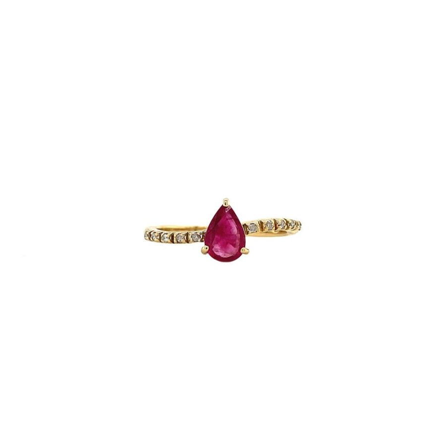 Jewelry vintage Rings With Gemstone | Ring With Ruby And Diamond 9 Crt