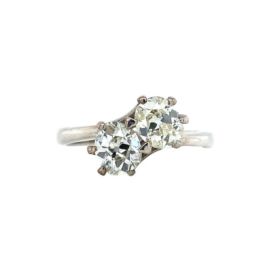 Jewelry vintage Diamond Rings | White Gold Strike Ring With Diamond 14 Krt