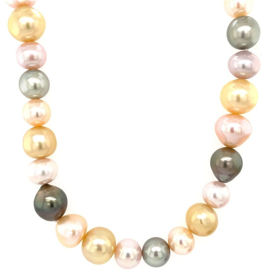 Jewelry vintage Necklaces With Gemstone | Gold Schoeffel Pearl Necklace 18 Crt