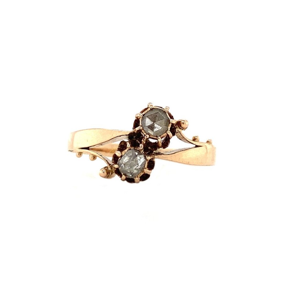 Jewelry vintage Diamond Rings | Rose Gold Ring With Rose Diamond 14 Krt