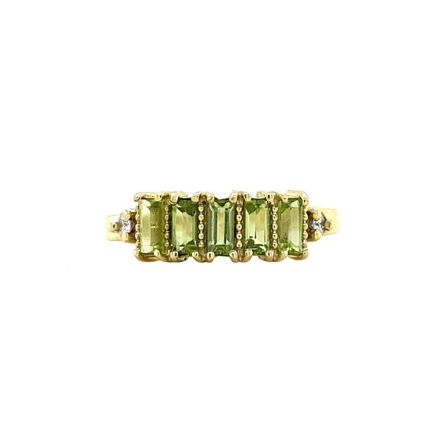 Jewelry vintage Rings With Gemstone | Jackie Ring 14 Krt - Lime