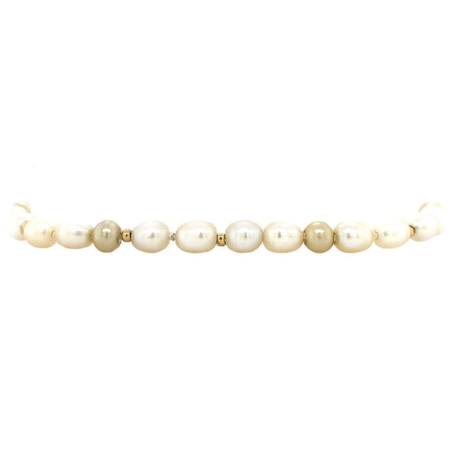 Jewelry vintage Bracelets With Gemstone | Gold Bracelet With Pearls 19 Cm 14 Krt