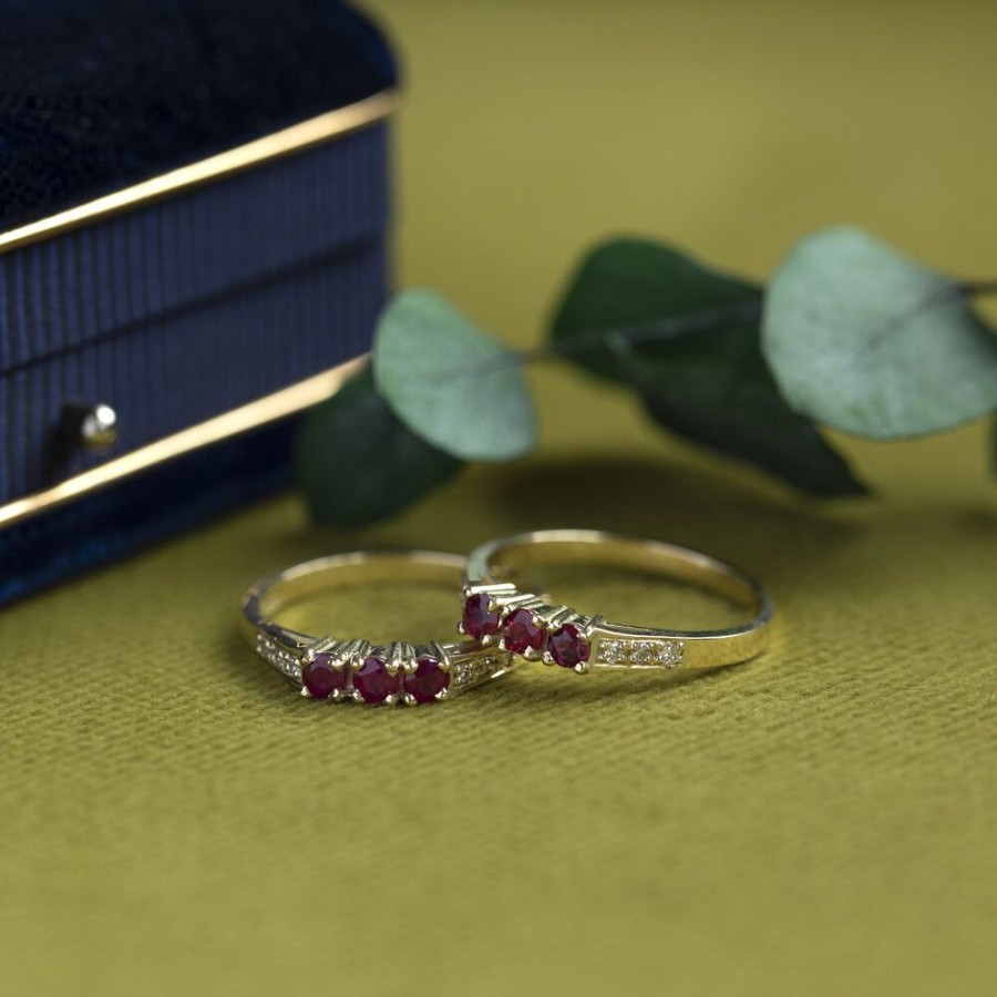 Jewelry vintage Rings With Gemstone | Katharine Ring 14 Krt - Ruby Ruby