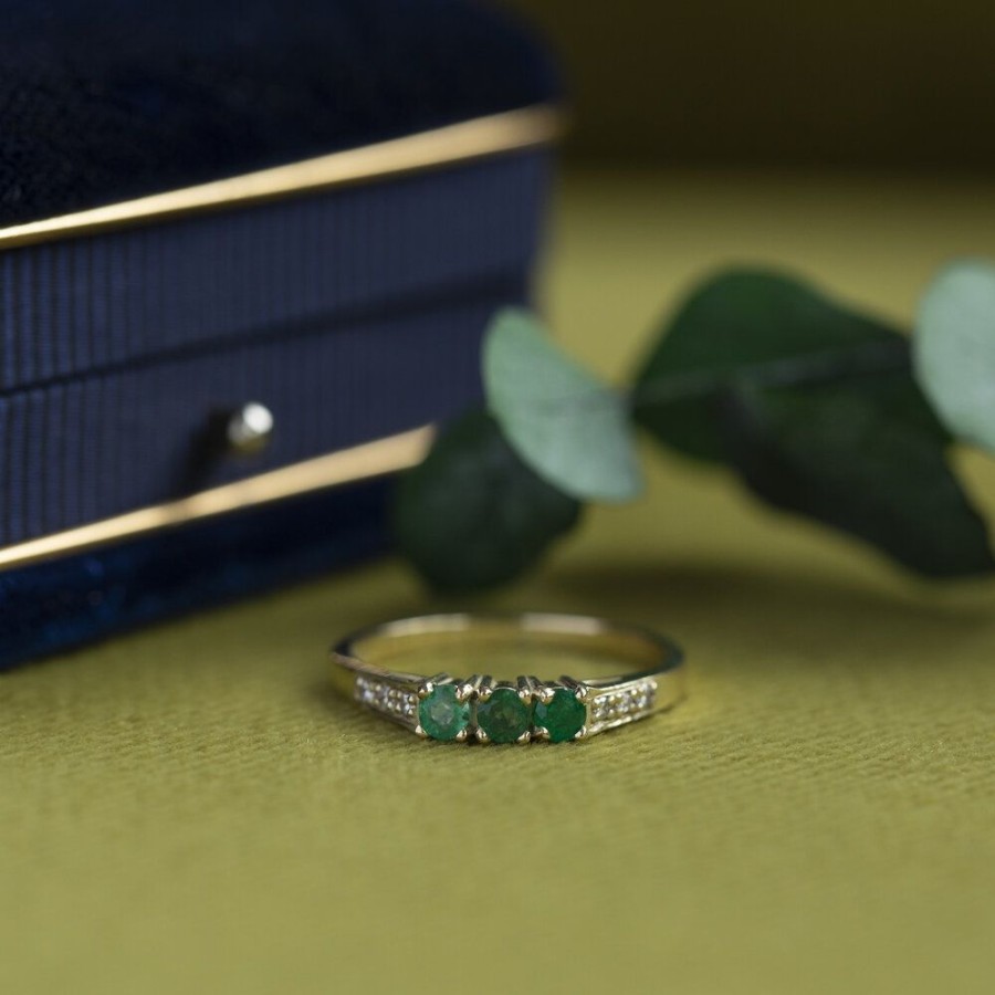 Jewelry vintage Rings With Gemstone | Katharine Ring 14 Krt - Emerald