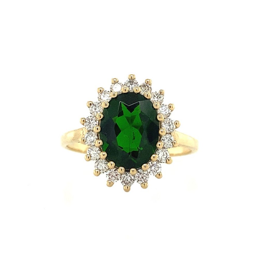 Jewelry vintage Rings With Gemstone | Lady Di Ring 14 Krt - Moss