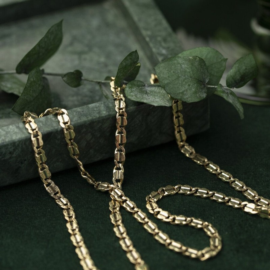 Jewelry vintage Golden Chains | Gold Necklace Fantasy 64 Cm 14 Krt