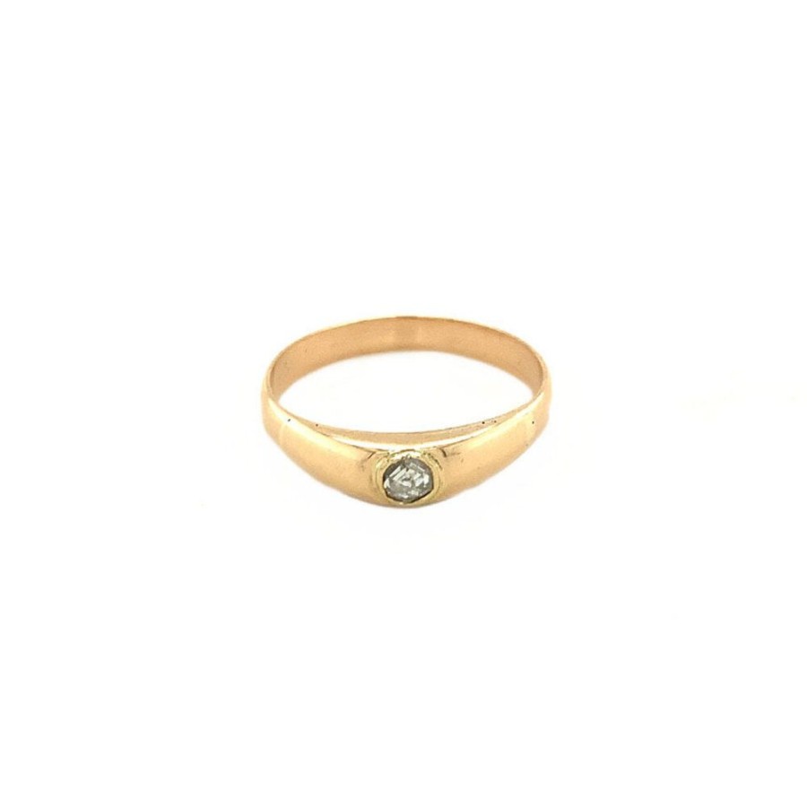 Jewelry vintage Diamond Rings | Rose Gold Pinky Ring With Rose Diamond 14 Krt