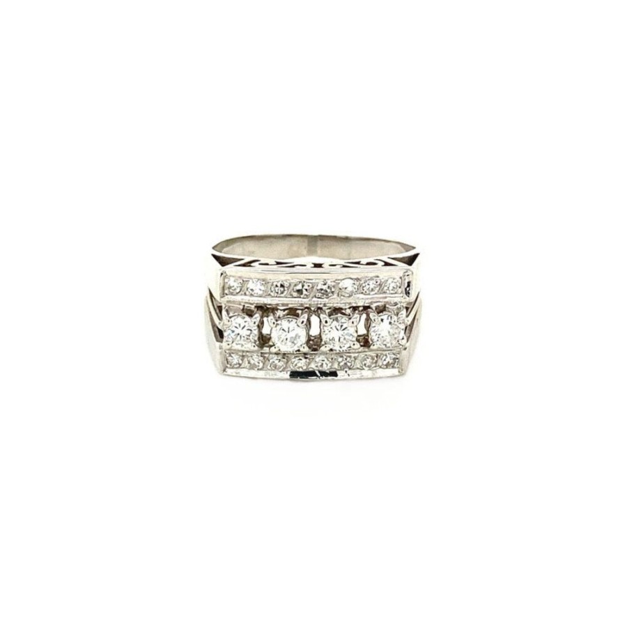 Jewelry vintage Diamond Rings | White Gold Ring With Diamond 18 Krt