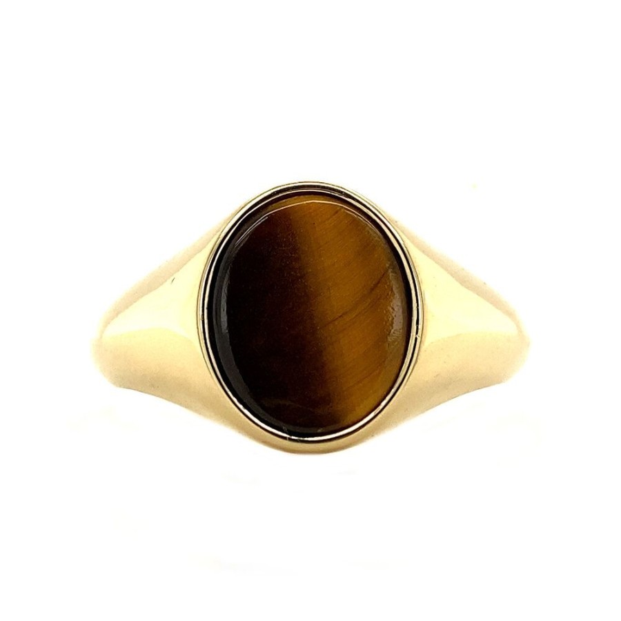 Jewelry vintage Rings With Gemstone | Twiggy Ring 14 Krt - Tiger Eye