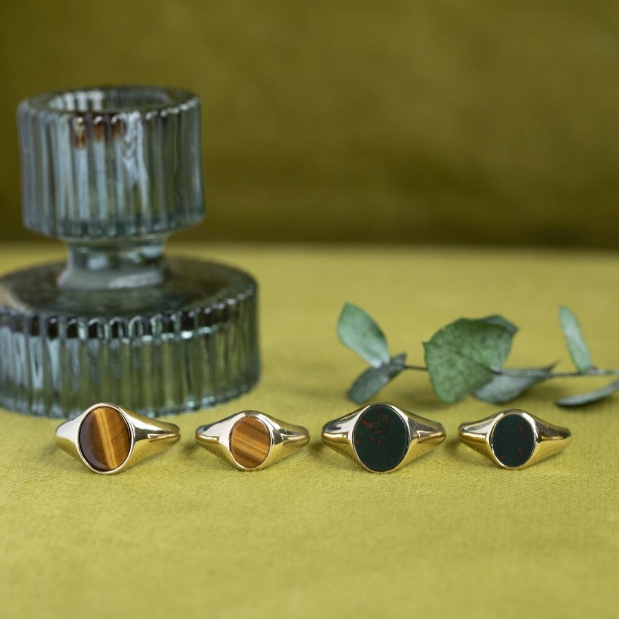 Jewelry vintage Rings With Gemstone | Twiggy Ring 14 Krt - Tiger Eye