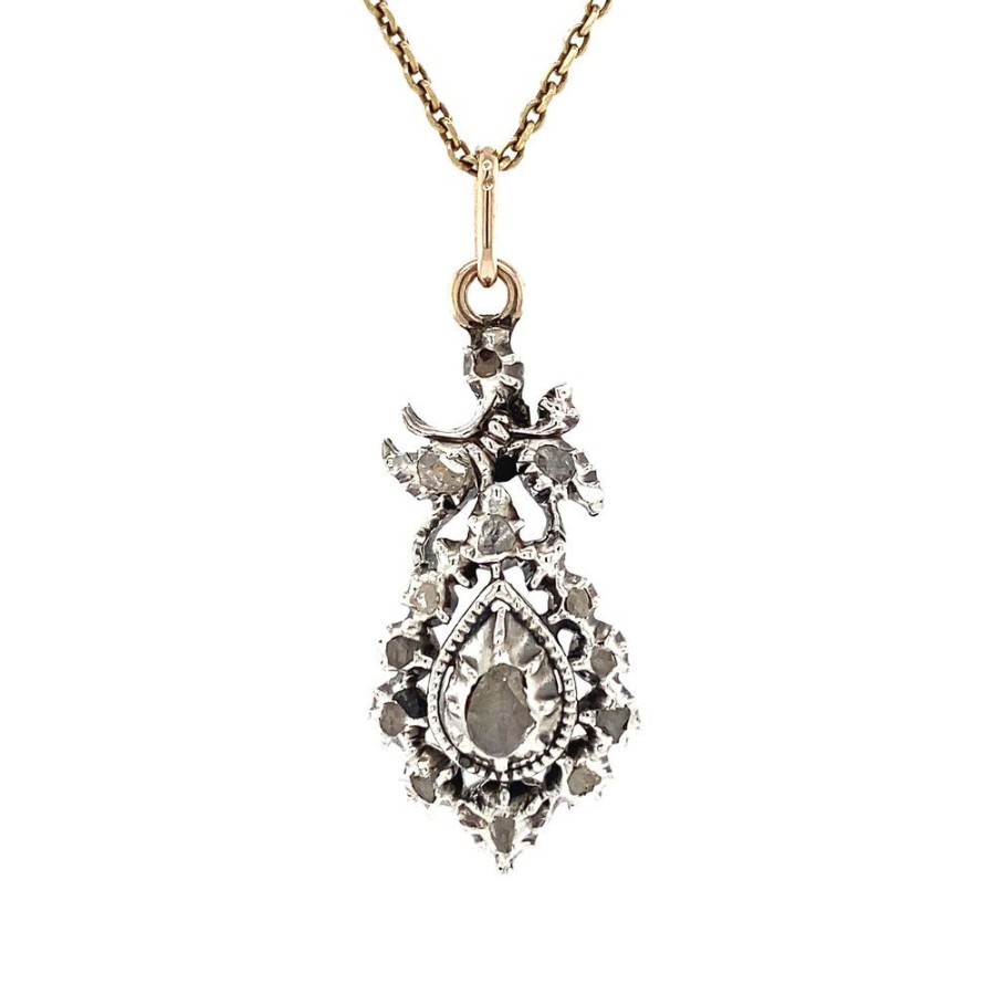 Jewelry vintage Pendant With Gemstone | Pendant With Rose Diamond 12 Crt