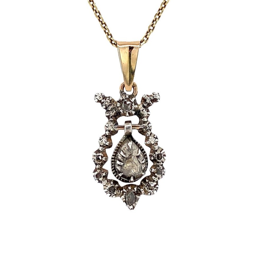 Jewelry vintage Pendant With Gemstone | Silver Pendant With Diamond 14 Krt/925