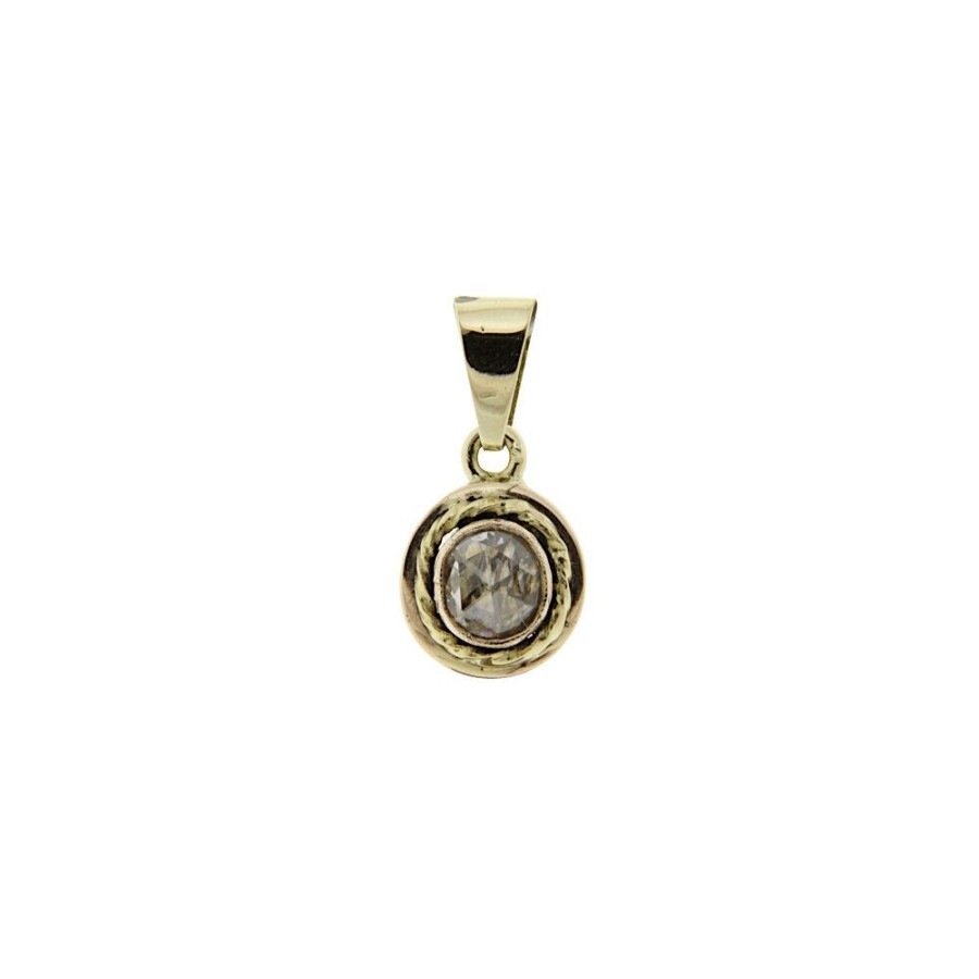 Jewelry vintage Golden Pendants | Pendant With Rose Diamond 8 Krt