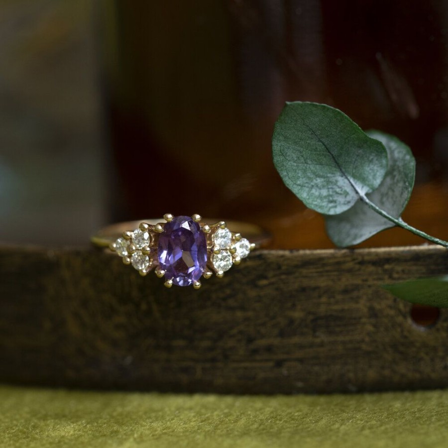 Jewelry vintage Rings With Gemstone | Audrey Ring 14 Krt - Violet