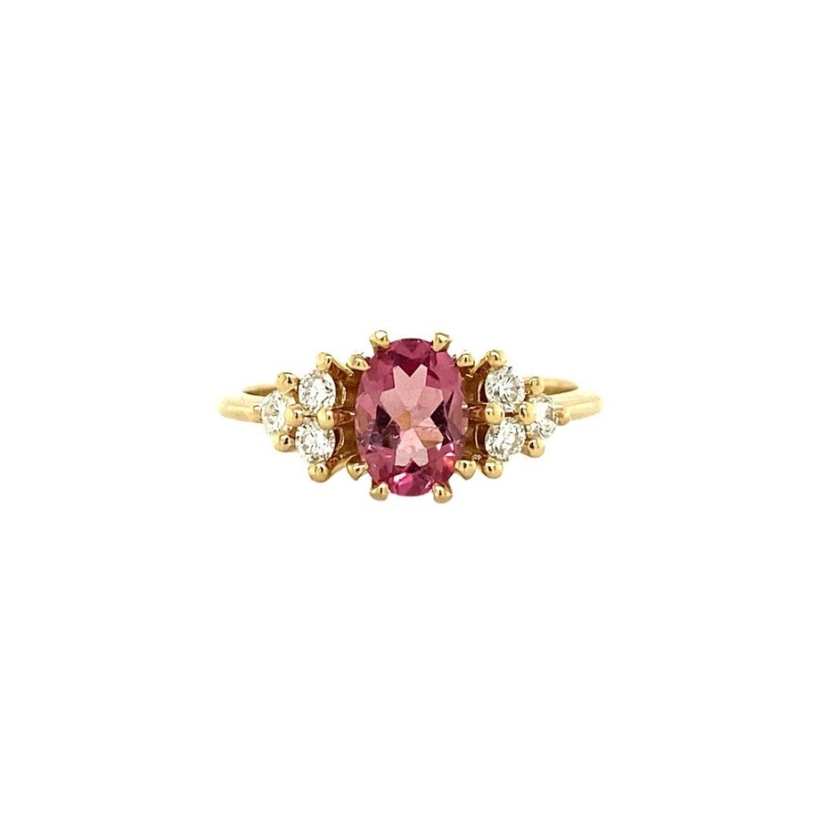 Jewelry vintage Rings With Gemstone | Audrey Ring 14 Krt - Pink Sakura