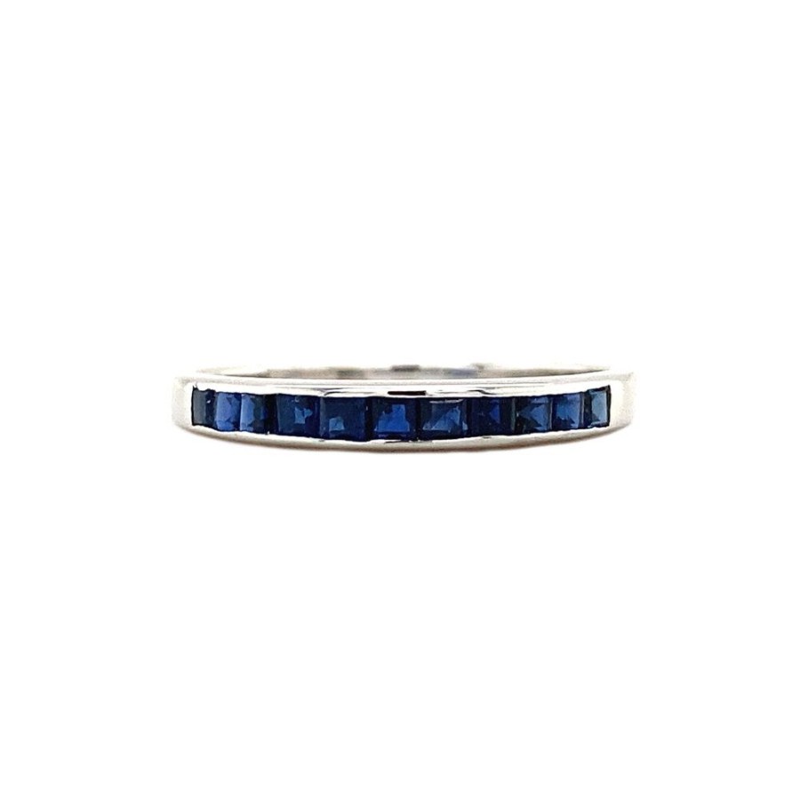 Jewelry vintage Rings With Gemstone | White Gold Ring With Sapphire 18 Krt