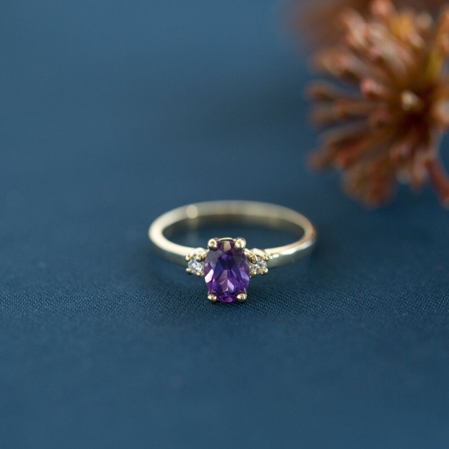 Jewelry vintage Rings With Gemstone | Grace Ring 14 Krt - Violet